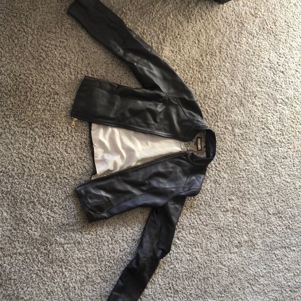 A cute brown leather jacket